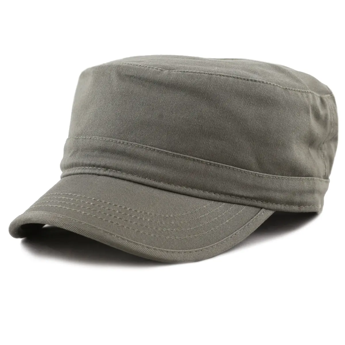 The Hat Depot Cadet Military Army Baseball Cap - Washed Cotton, Olive (2.25" Brim) - main product image