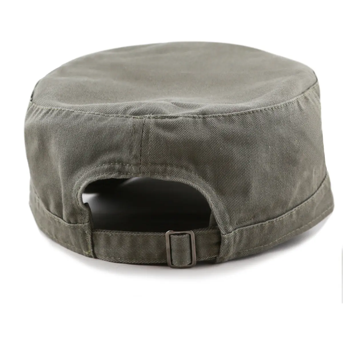 The Hat Depot Cadet Military Army Baseball Cap - Washed Cotton, Olive (2.25" Brim) - view 3