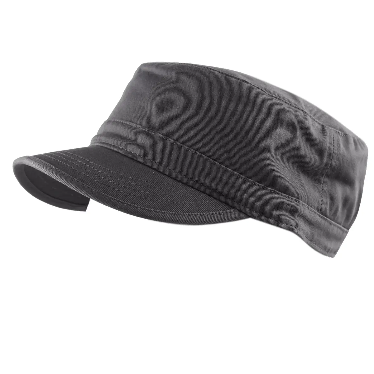 The Hat Depot Cadet Military Army Baseball Cap Charcoal | Washed Cotton for Daily Wear - view 2