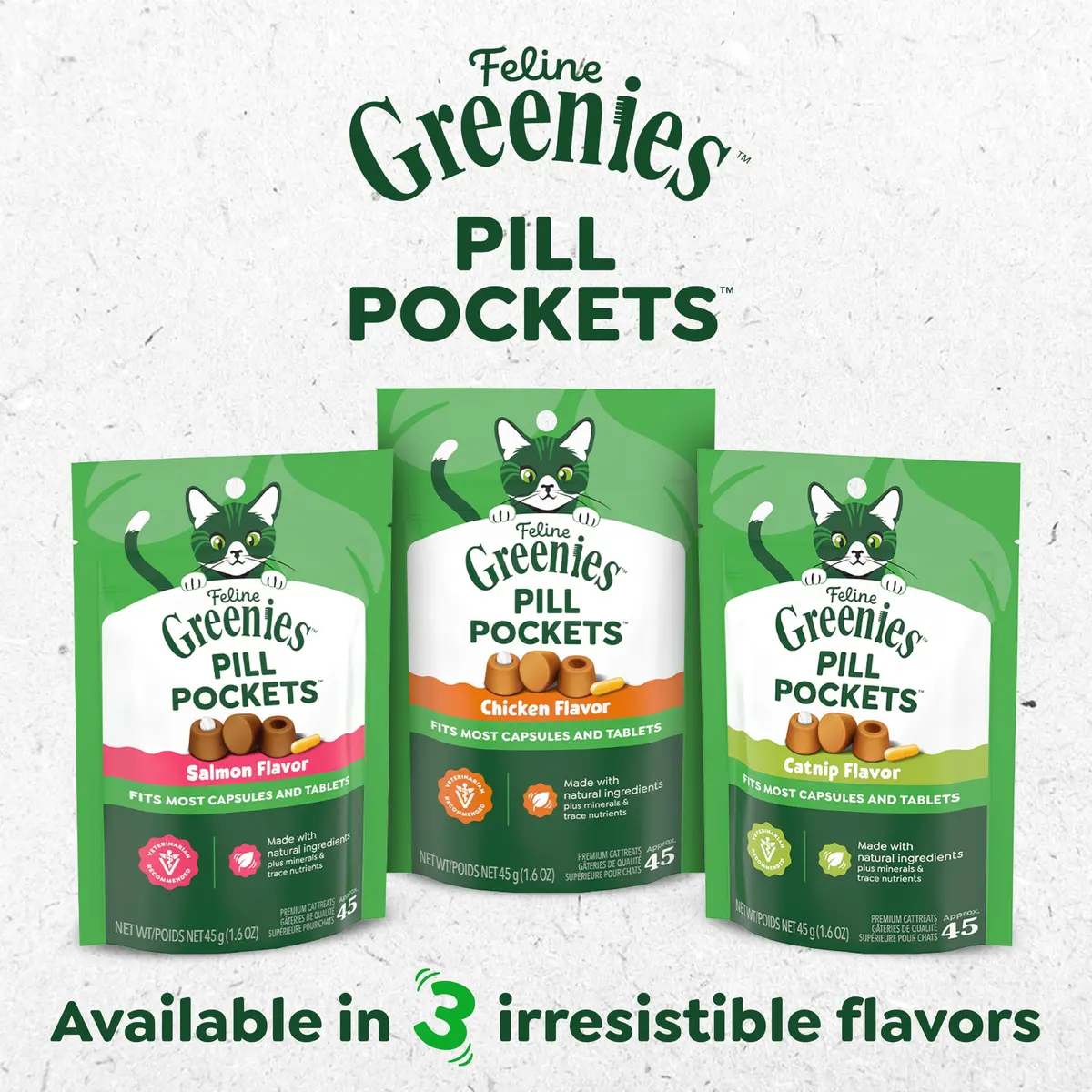 Greenies Feline Pill Pockets Soft Cat Treats, Chicken Flavor, 85 Count | Stress-Free Pill Administration - view 9