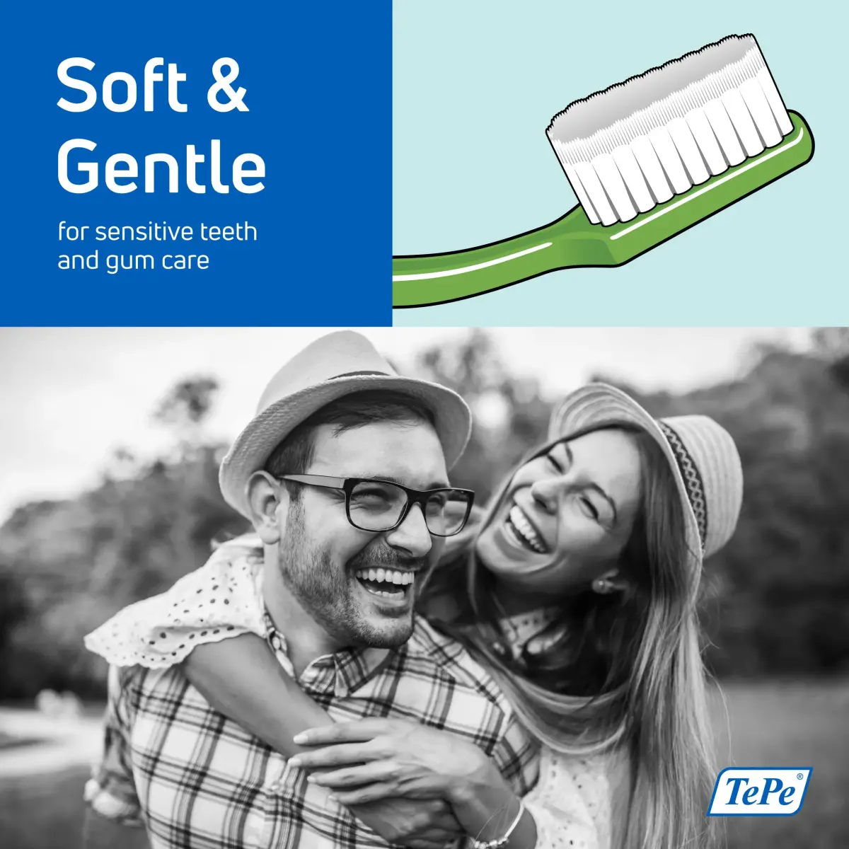TePe Supreme Compact Soft Toothbrushes, 1 Pack | Soft Bristle Toothbrush for Sensitive Teeth & Gums - view 2