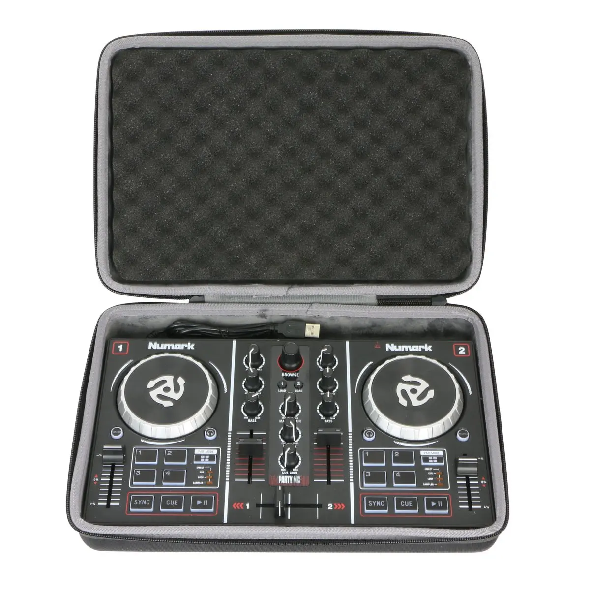co2CREA Hard Case for Numark Party Mix II DJ Controller | Protective EVA Carrying Bag with Handle - main product image