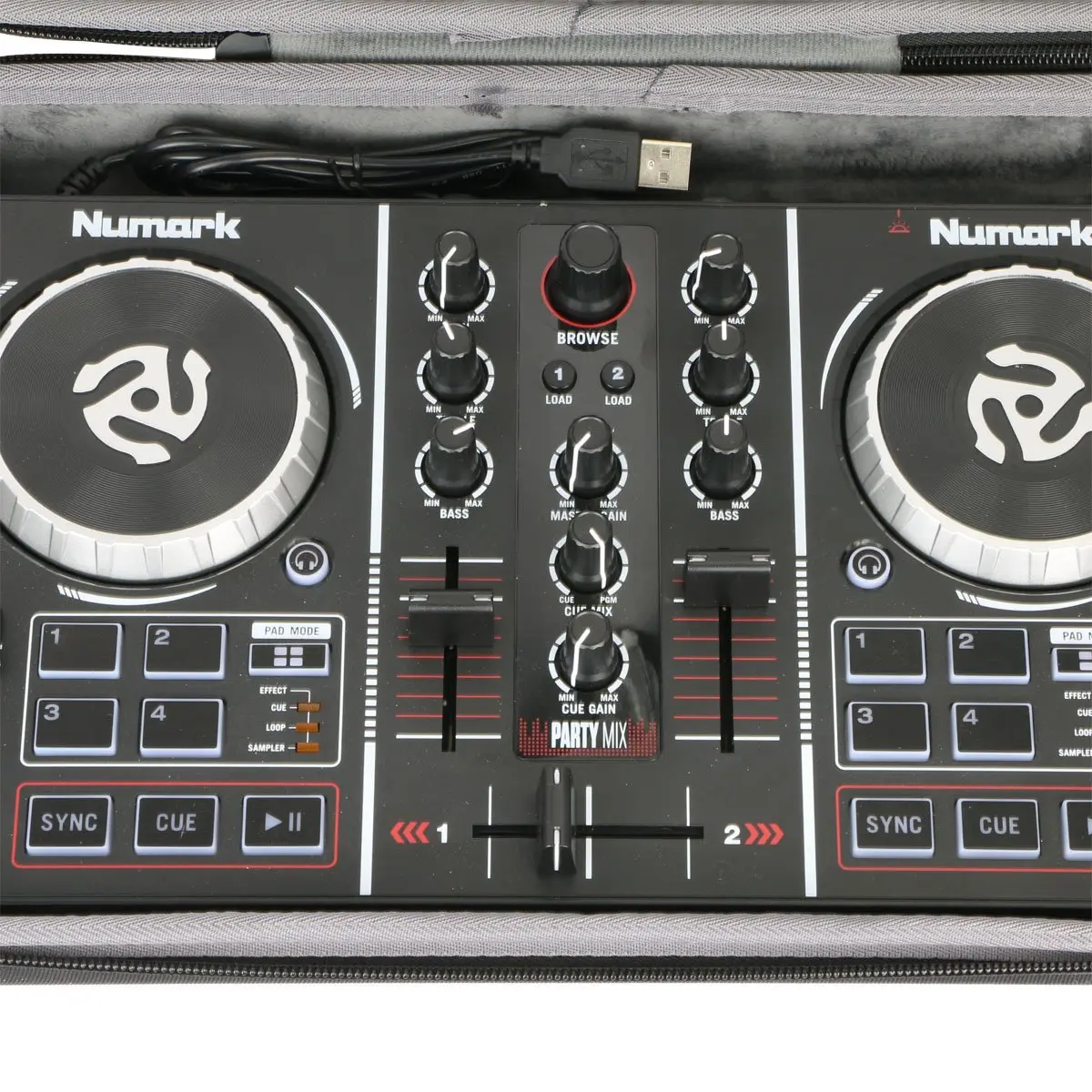 co2CREA Hard Case for Numark Party Mix II DJ Controller | Protective EVA Carrying Bag with Handle - view 2