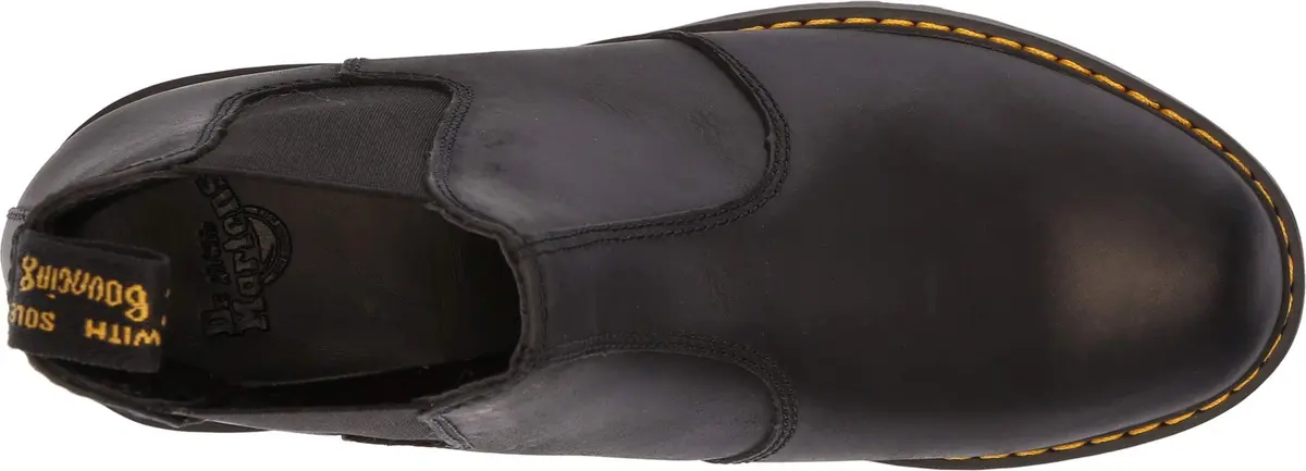 Dr. Martens Rometty Chelsea Boot, Black Burnished Wyoming | Classic Edgy Style for Women - view 3