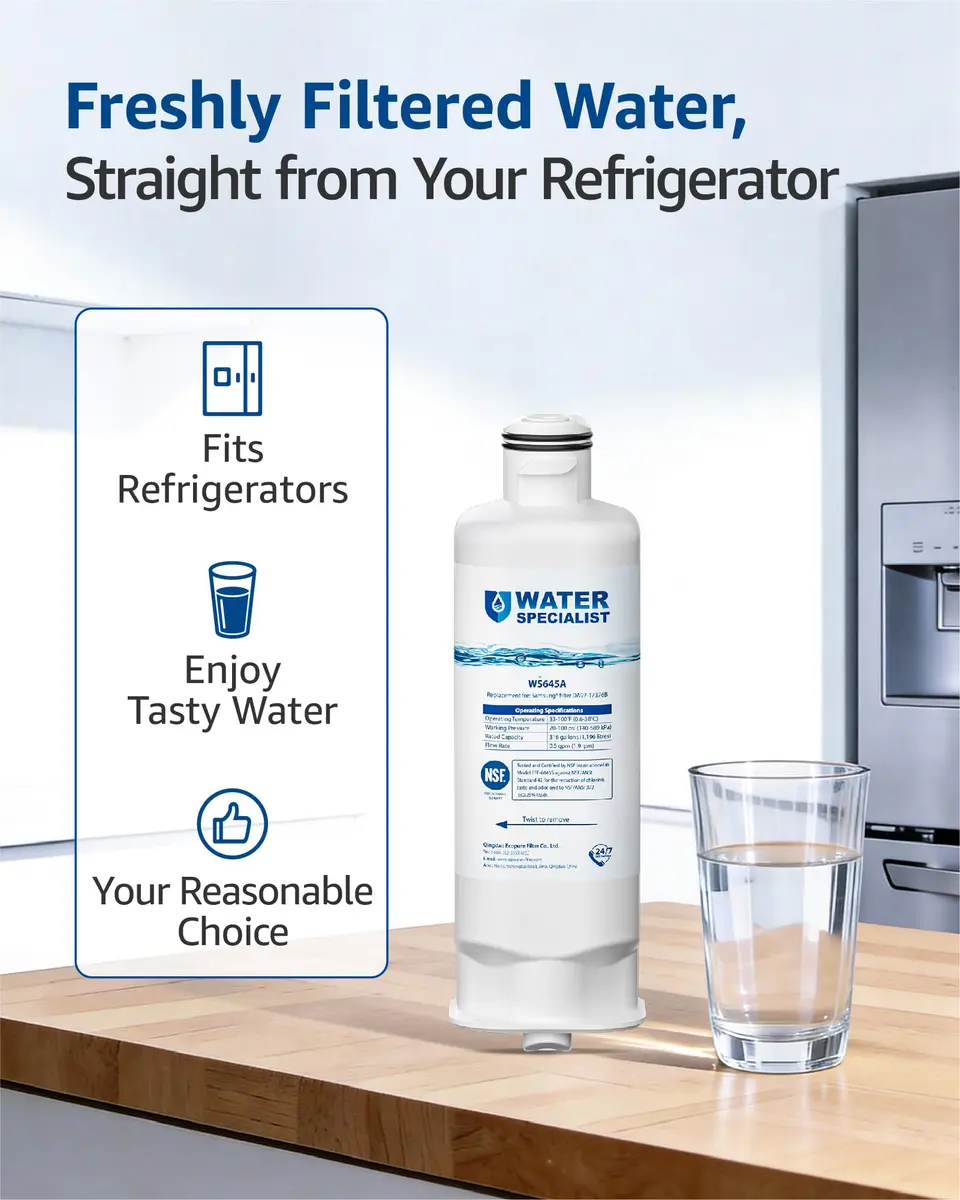 Waterspecialist WS645A Refrigerator Water Filter 4 Pack | NSF 42 & 372 Certified - view 5