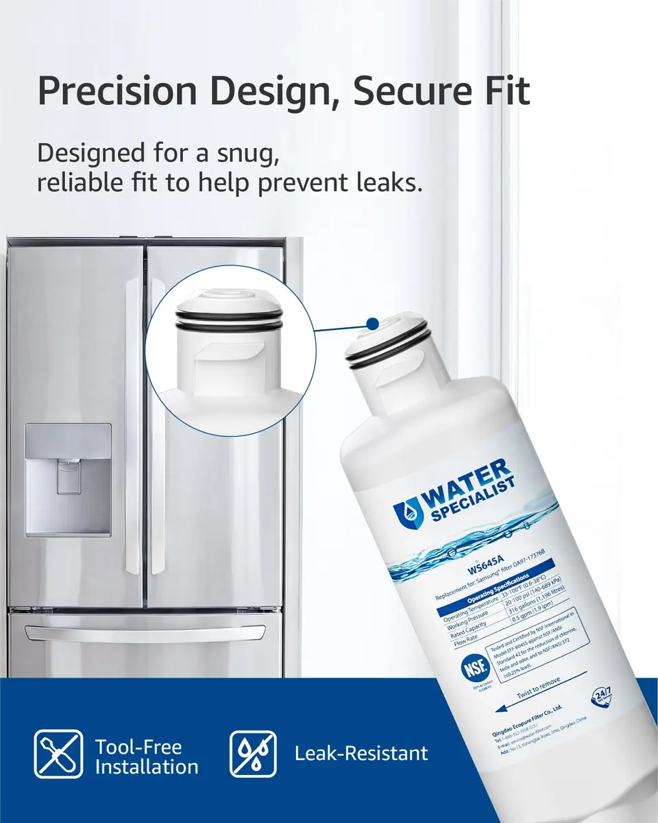 Waterspecialist WS645A Refrigerator Water Filter 4 Pack | NSF 42 & 372 Certified - view 8