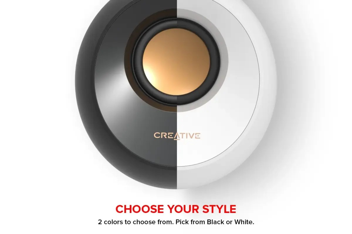 Creative Pebble 2.0 USB Desktop Stereo Speakers White | 4.4W RMS Power, 100 Hz - 17 kHz Frequency Response - view 6