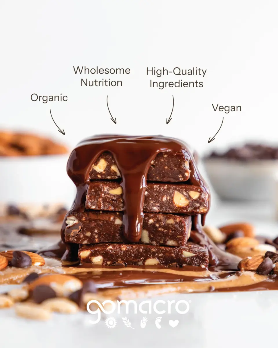 GoMacro Organic Dark Chocolate Almond Macrobar 2.3oz (65g) | 10g Protein Snack Bar - view 3
