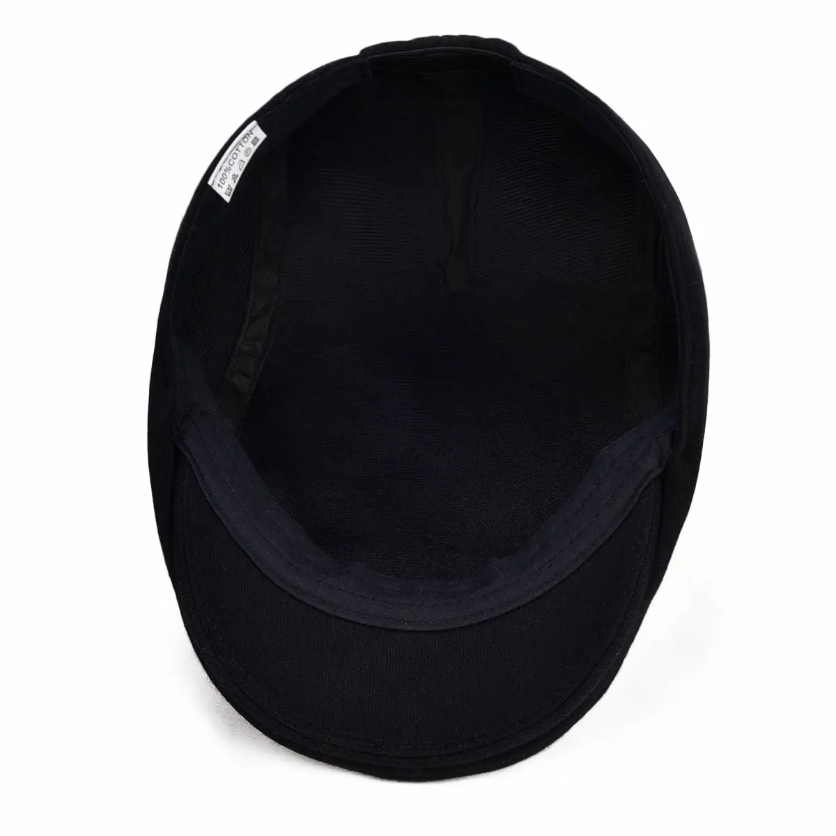 VOBOOM Men's Cotton Flat Ivy Gatsby Newsboy Driving Hat Cap (Style2-Black) | One Size Fits 58-60cm - view 6