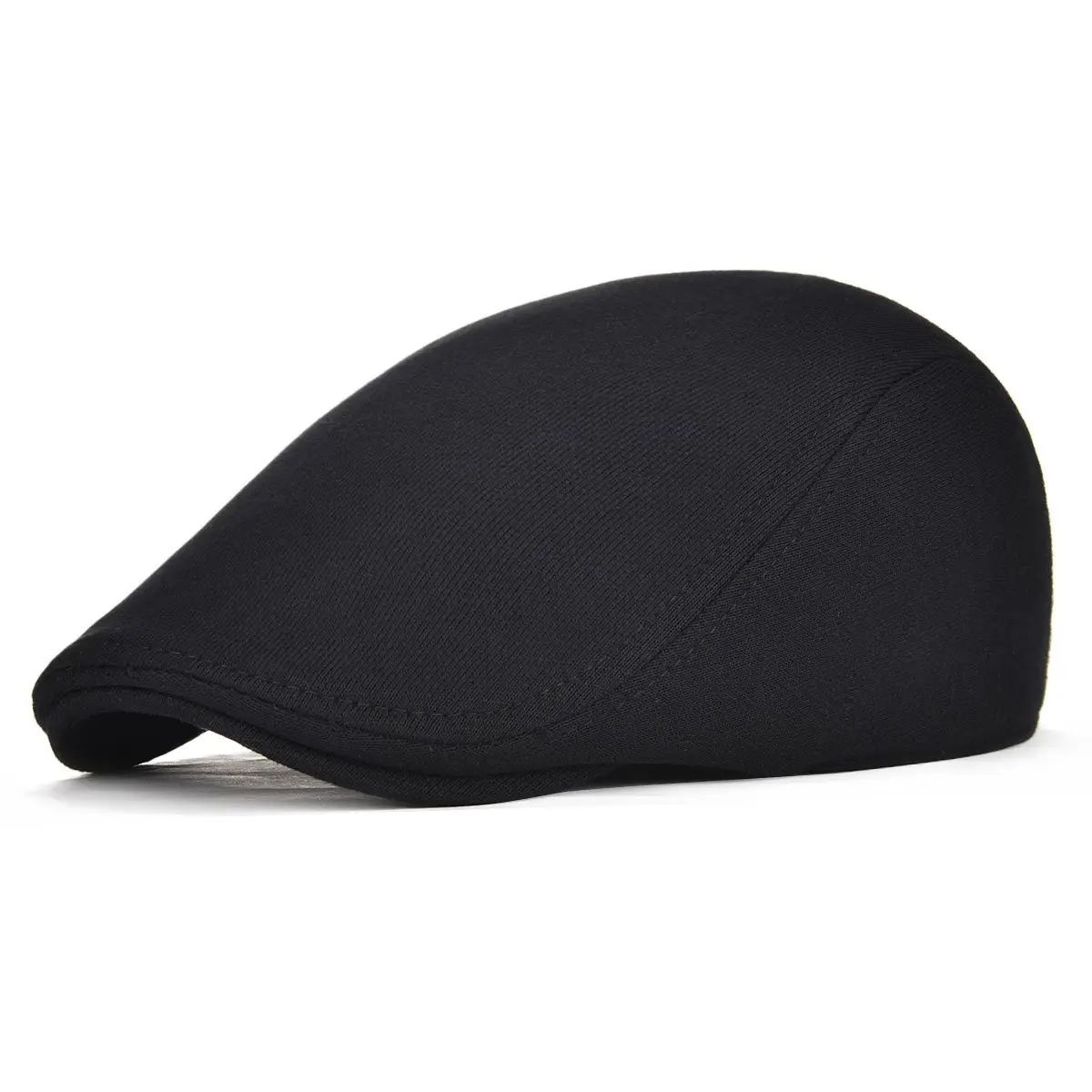 VOBOOM Men's Cotton Flat Ivy Gatsby Newsboy Driving Hat Cap (Style2-Black) | One Size Fits 58-60cm - view 3