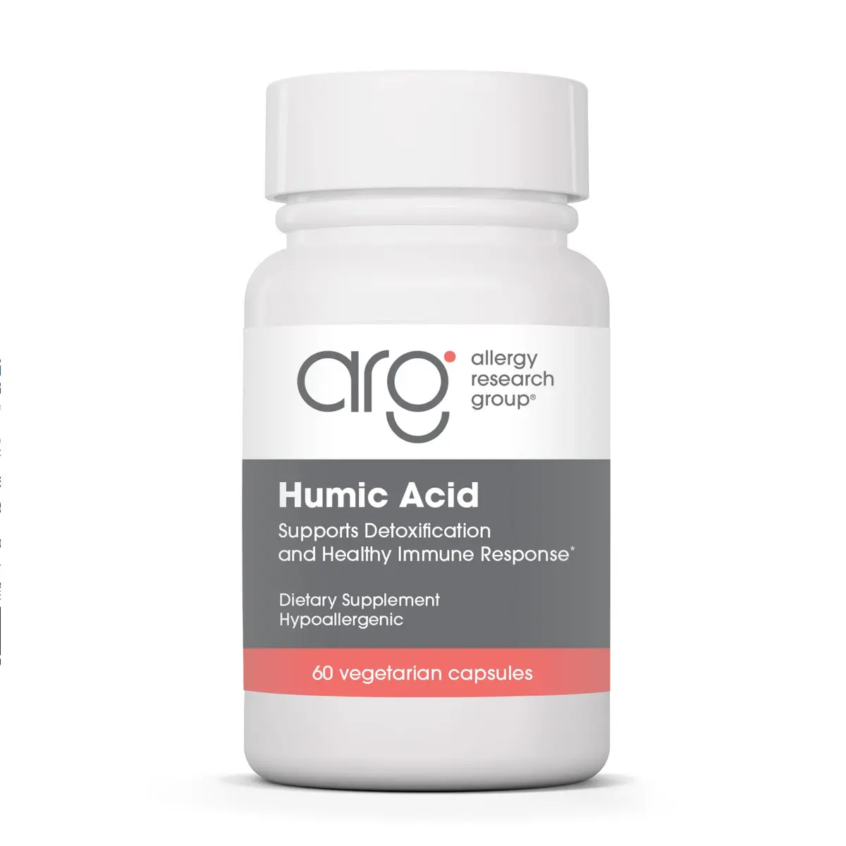 Allergy Research Group ARG Humic Acid 750 mg | Immune & Detox Support | Vegetarian Capsules (60 Count) - main product image