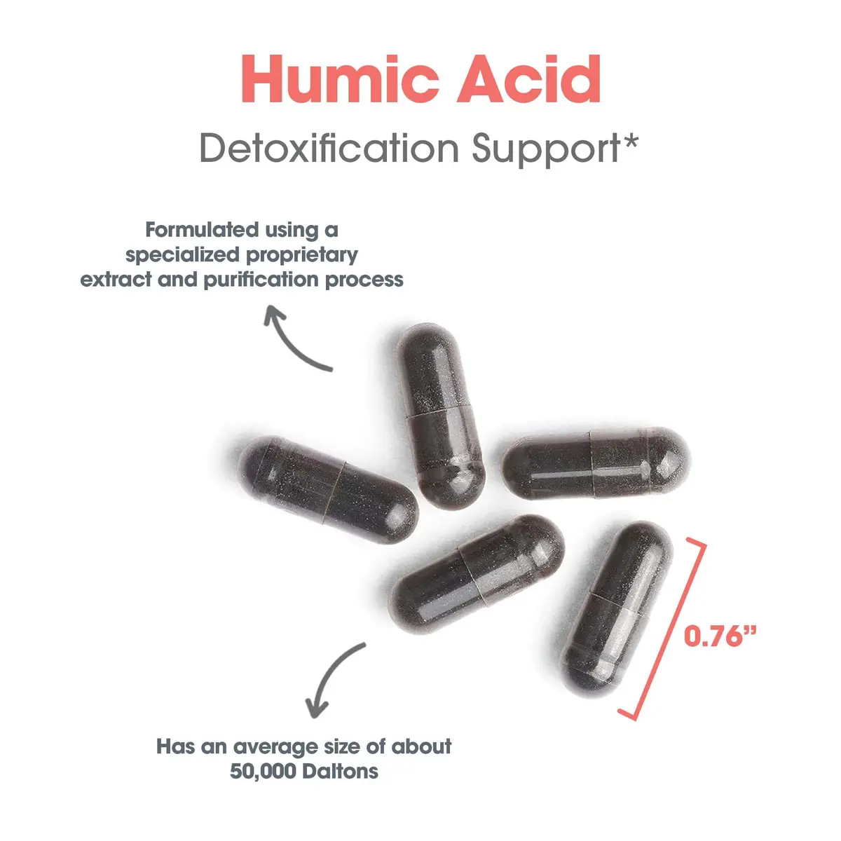 Allergy Research Group ARG Humic Acid 750 mg | Immune & Detox Support | Vegetarian Capsules (60 Count) - view 6