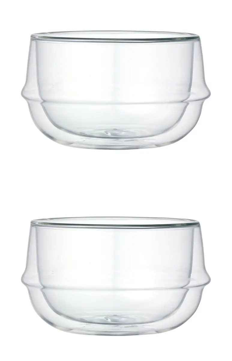 Kinto Double-Walled Glass Soup Bowls 330 ml | Maintain Temperature & Prevent Condensation - main product image