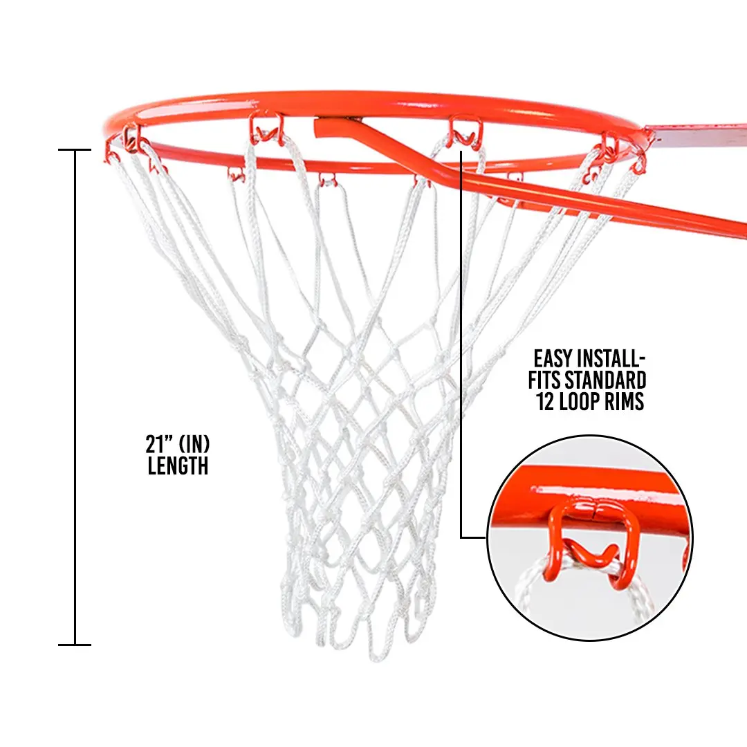 Ultra Sporting Goods Heavy Duty Basketball Net - 12 Loop All Weather Hoop Net | Fits Standard 18-inch Rims - view 5