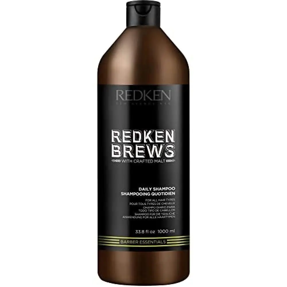 Redken Brews Daily Shampoo For Men – 1000ml (33.8 Fl Oz) | Lightweight Hydration & Strengthening - main product image