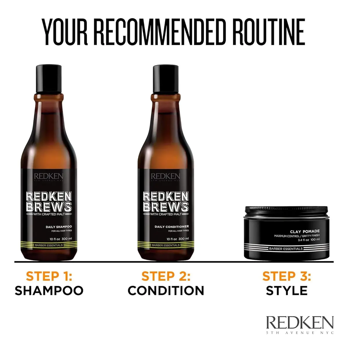 Redken Brews Daily Shampoo For Men – 1000ml (33.8 Fl Oz) | Lightweight Hydration & Strengthening - view 4