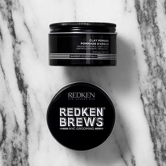 Redken Brews Clay Pomade for Men – High Hold, 3.4 fl oz | Suitable for all hair types, especially fine hair, with maximum control and gritty matte finish - view 5