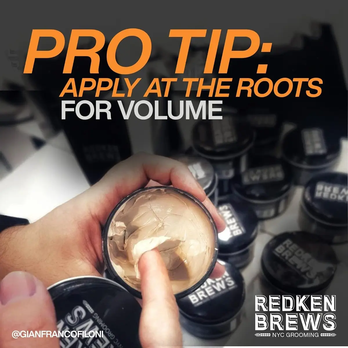 Redken Brews Clay Pomade for Men – High Hold, 3.4 fl oz | Suitable for all hair types, especially fine hair, with maximum control and gritty matte finish - view 4