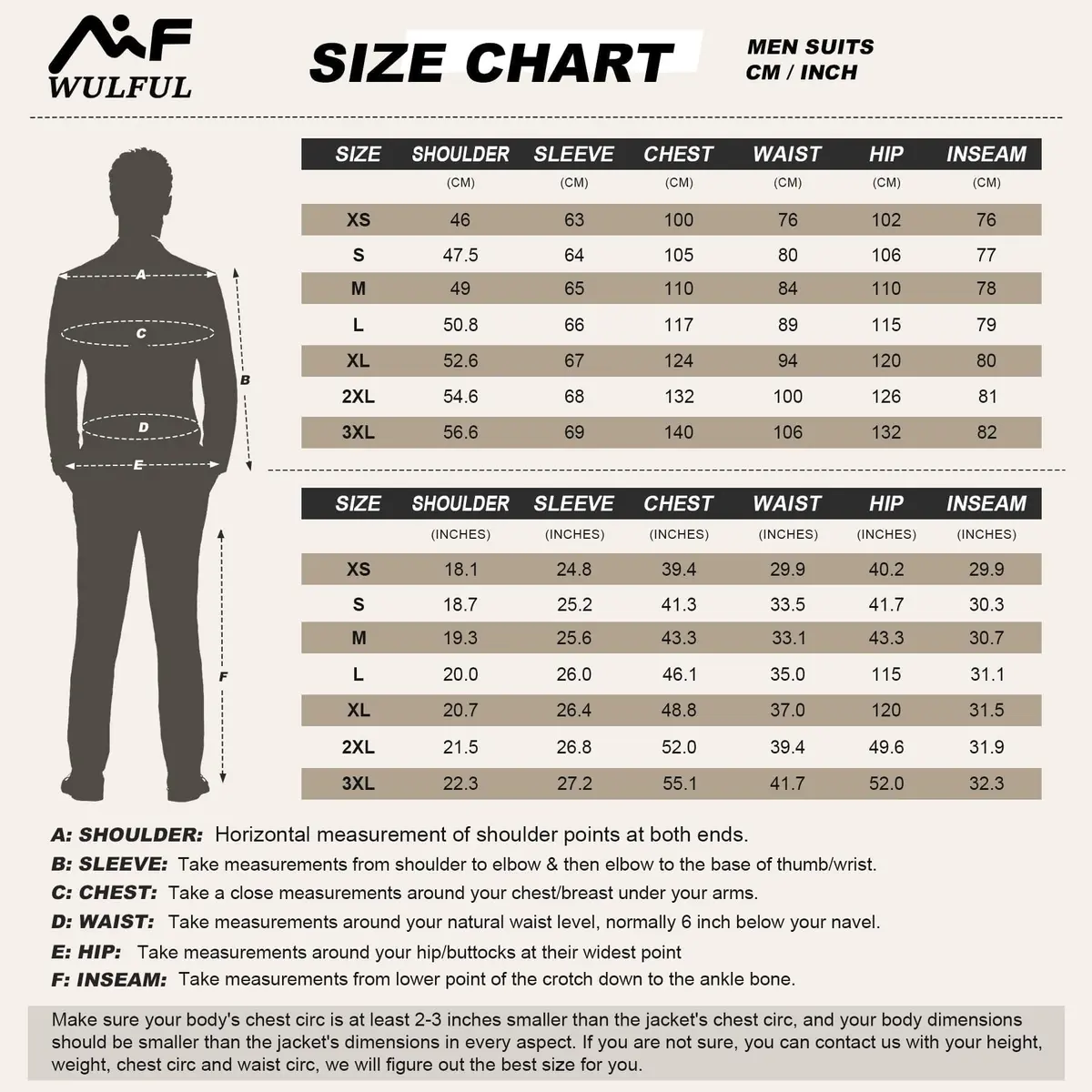 WULFUL Men’s Slim Fit Suit 3-Piece Blue | Modern Business & Wedding Attire - view 9