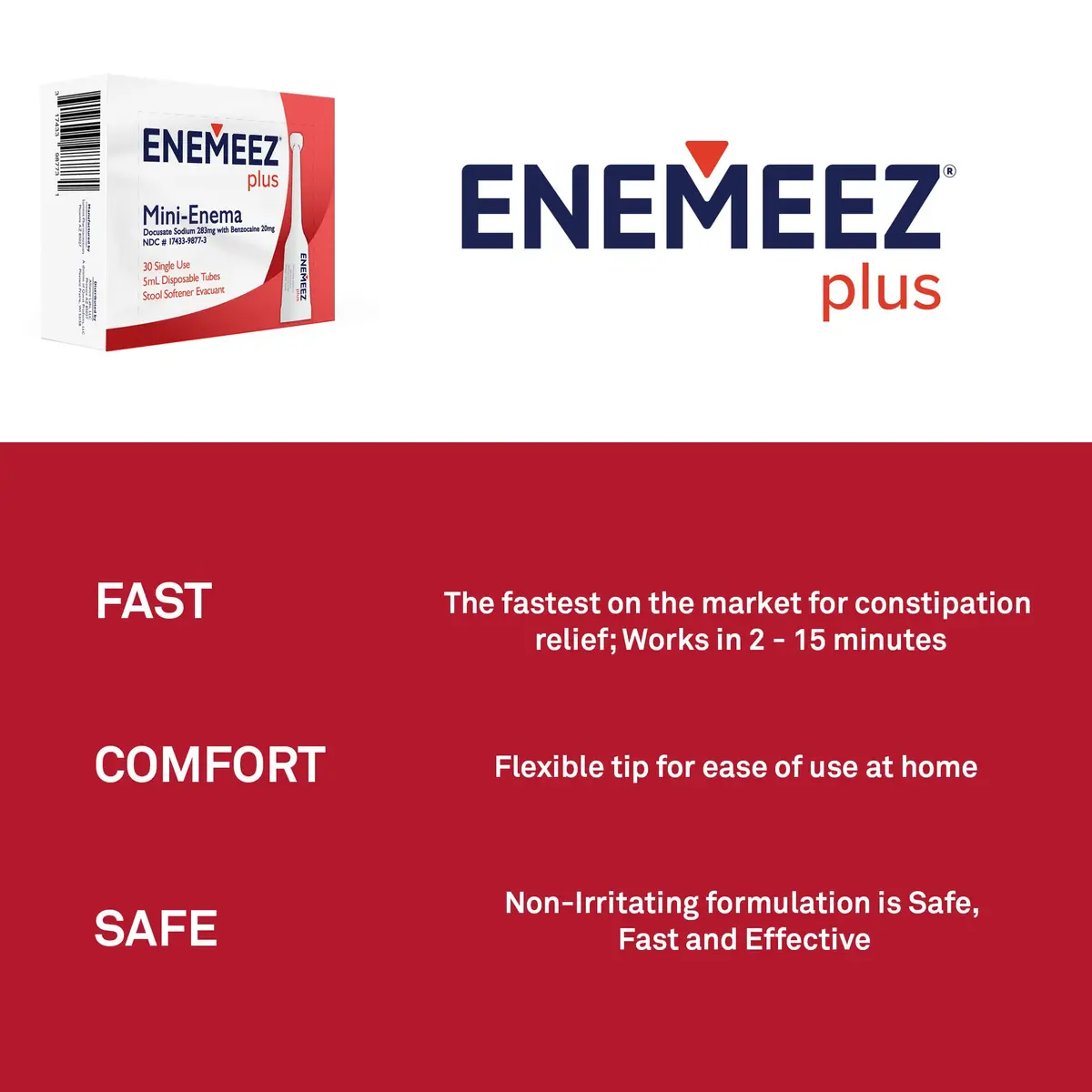 Enemeez Plus Mini Enemas 5ml | Constipation Relief with Docusate Sodium & Benzocaine - view 4