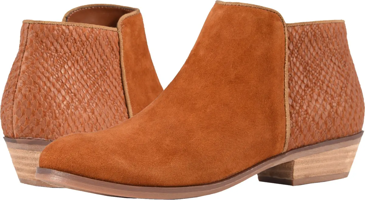 SoftWalk Women's ROCKLIN Boot, Brandy, 6.5 Narrow | Versatile ankle boot with premium leather, side zip, all-day comfort - main product image