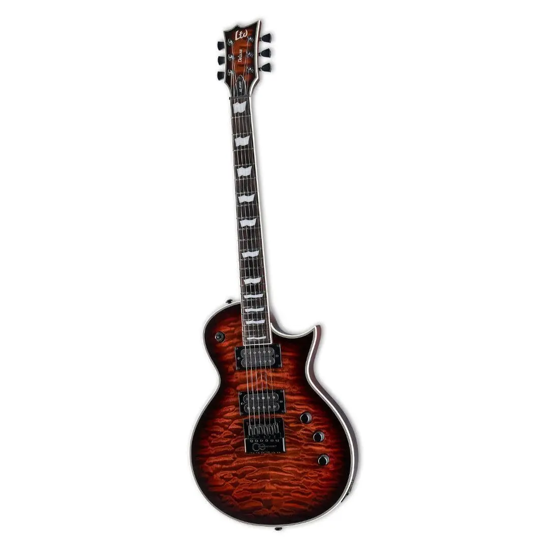 ESP GUITARS EC-1000 Evertune - Dark Brown Sunburst over Quilted Maple | Professional Electric Guitar with Constant Tuning - view 3