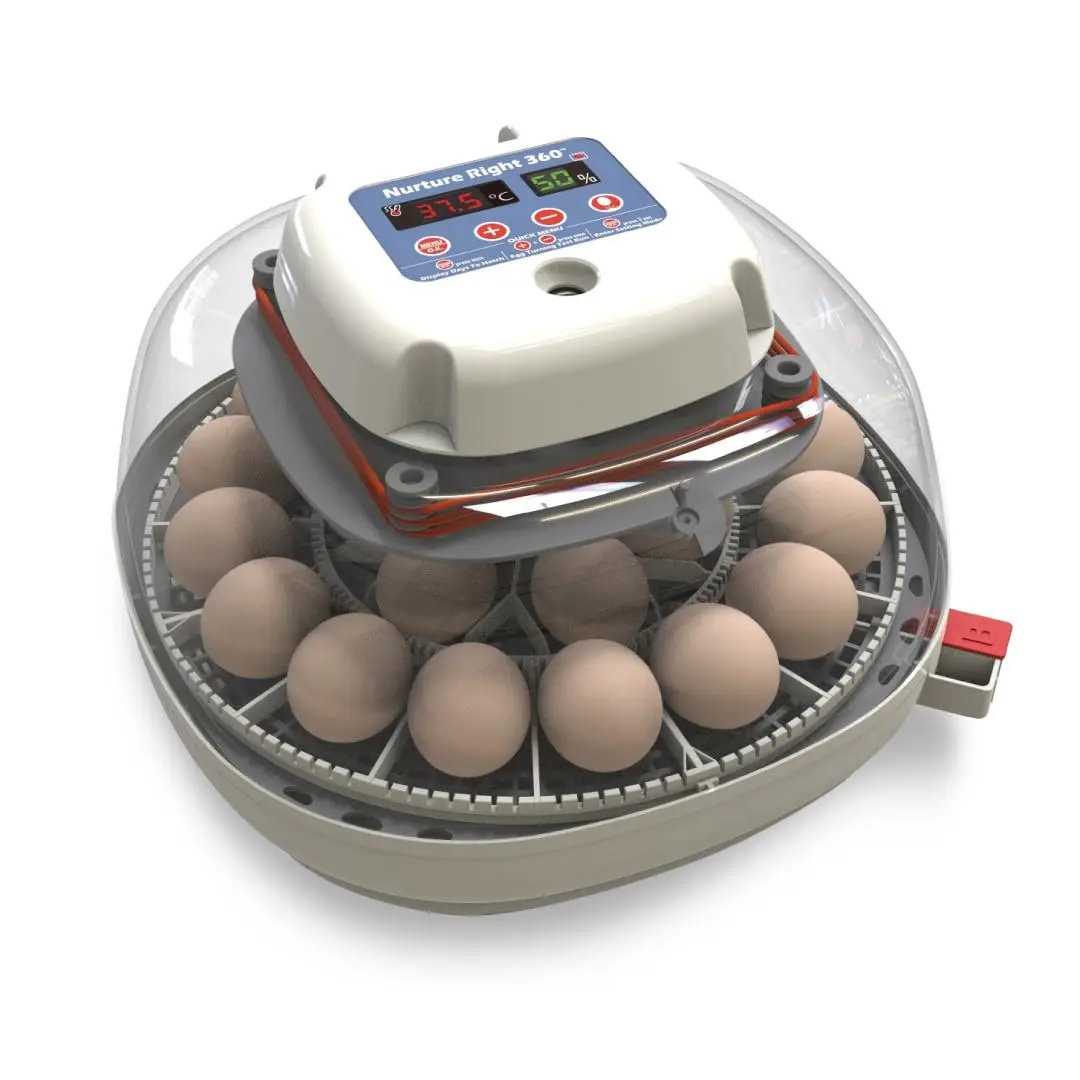 Harris Farms Nurture Right 360 Egg Incubator with Auto Turner, Holds 22 Eggs | Automatic Temperature & Humidity Control - main product image