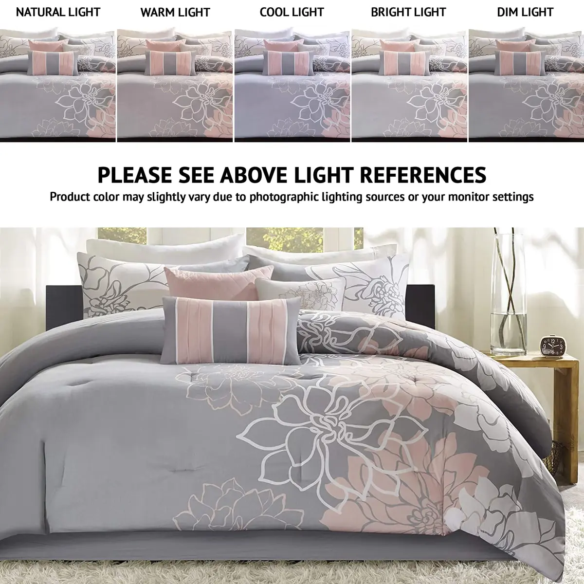 Madison Park Sateen Cotton Floral Comforter Set King | All Season OEKO-TEX Certified - view 2