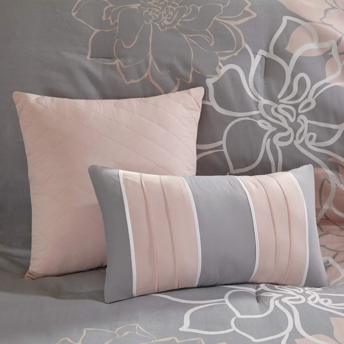 Madison Park Sateen Cotton Comforter Set, 7PC Cal King | Floral Medallion Design, All Season, OEKO-TEX Certified - view 5