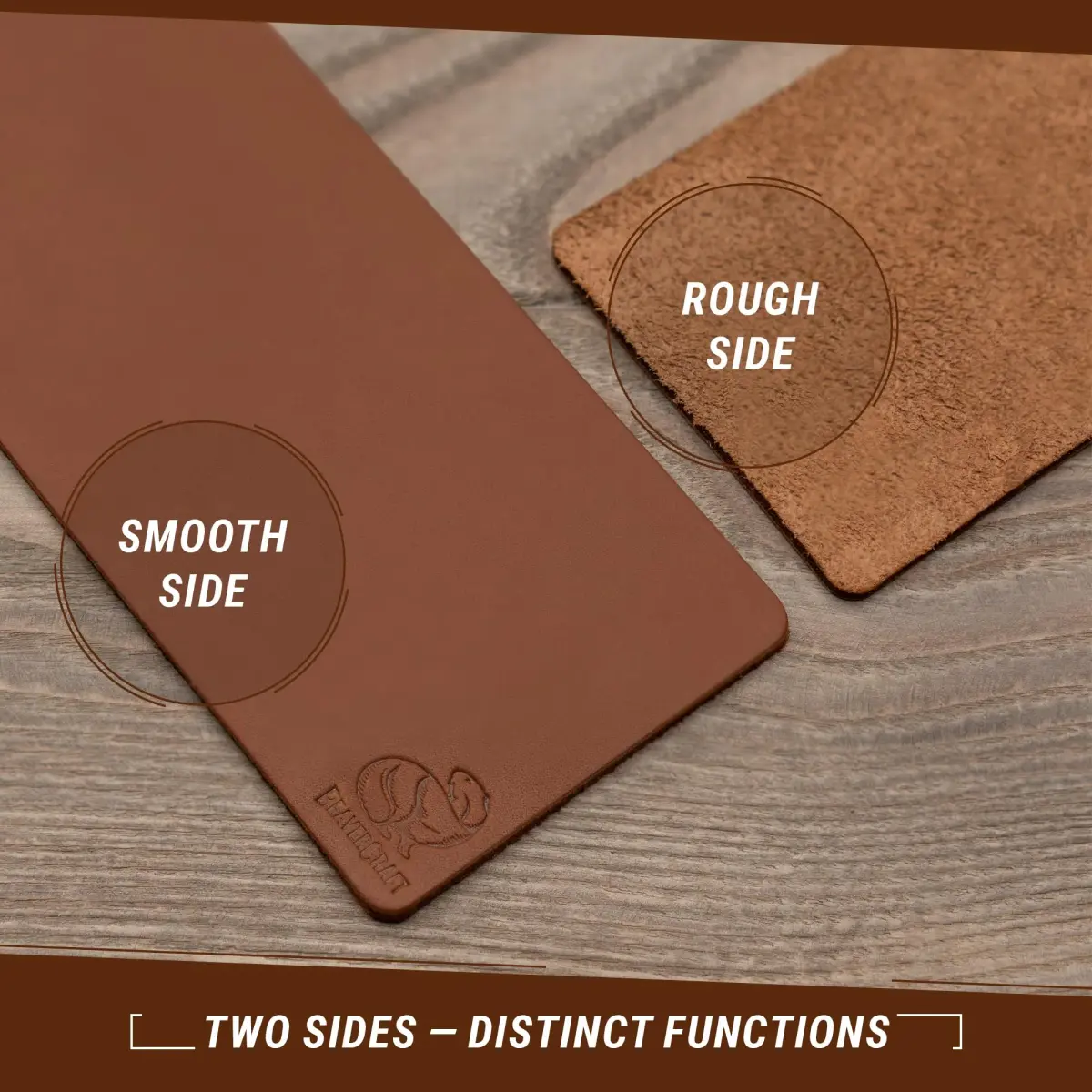 BeaverCraft Leather Strop for Knife Sharpening LS2P1 - 20cm (7.87 IN) with Honing Compound - view 4