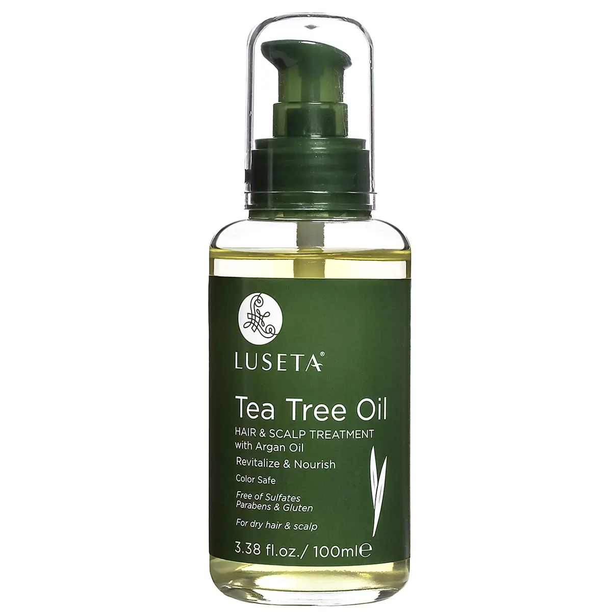 Luseta Tea Tree Hair Oil Serum for Oily Damaged Hair | Nourishing & Revitalizing, 3.38 oz - main product image