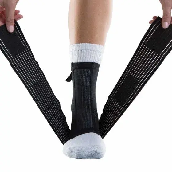 DonJoy Performance Figure 8 Ankle Sleeve with Straps Medium | Moderate Support for Sprains, Swelling, Pain - view 2