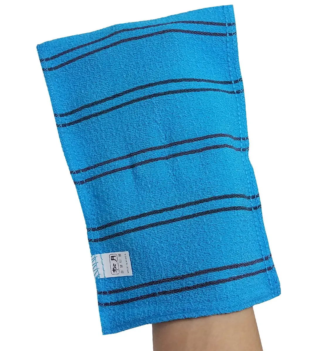 SONGWOL Korean Beauty Exfoliating Bath Towel Gloves - Strong Scrub Wash Clothes (10 Pack, Blue) - main product image