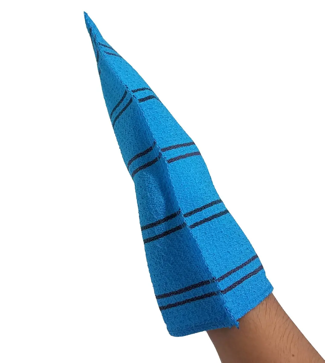 SONGWOL Korean Beauty Exfoliating Bath Towel Gloves - Strong Scrub Wash Clothes (10 Pack, Blue) - view 4