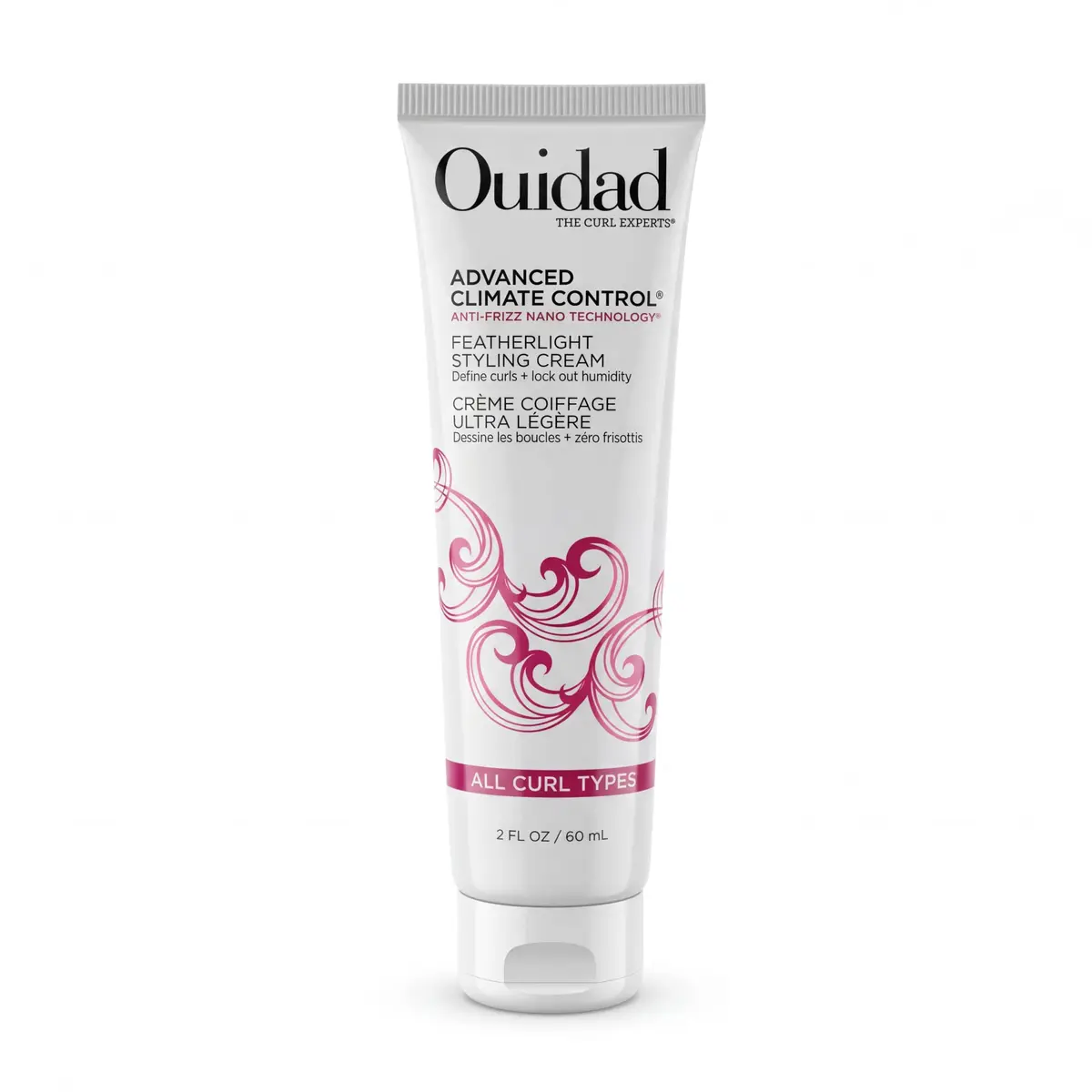 Ouidad Advanced Climate Control Featherlight Curls Styling Cream, 2 oz | Soft Hold for Frizz-Free, Hydrated Curls - main product image