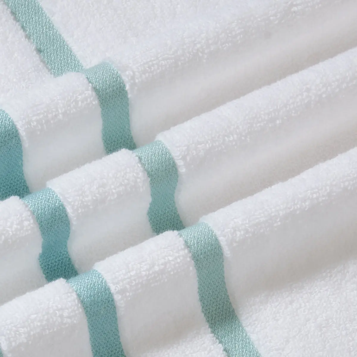 Comfort Spaces Zero Twist Bath Towel Set Cotton, 28 x 54, 8 Piece, Aqua | Ultra Absorbent & Lightweight - view 3