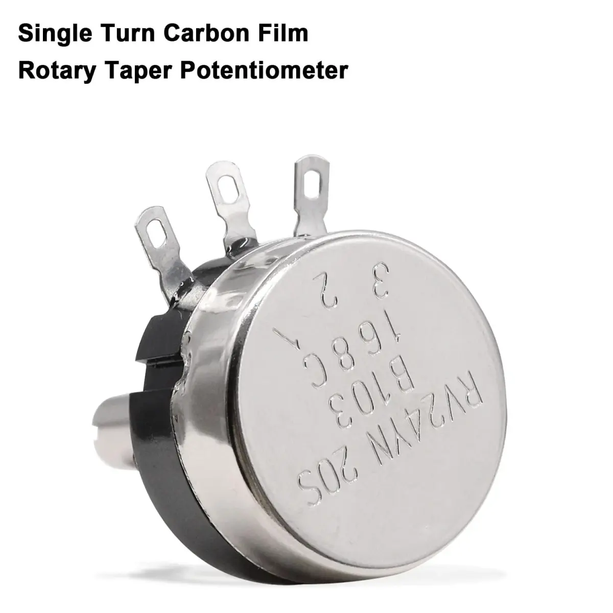 Taiss RV24YN20S Potentiometer 100 ohm Single Turn Carbon Film Rotary Taper Potentiometer with Knobs and Dials | Speed Regulation for Inverters and Motors - view 5