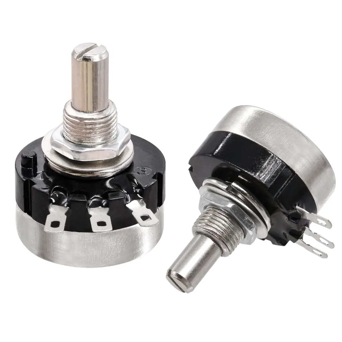 Taiss RV24YN20S Potentiometer 100 ohm Single Turn Carbon Film Rotary Taper Potentiometer with Knobs and Dials | Speed Regulation for Inverters and Motors - view 8