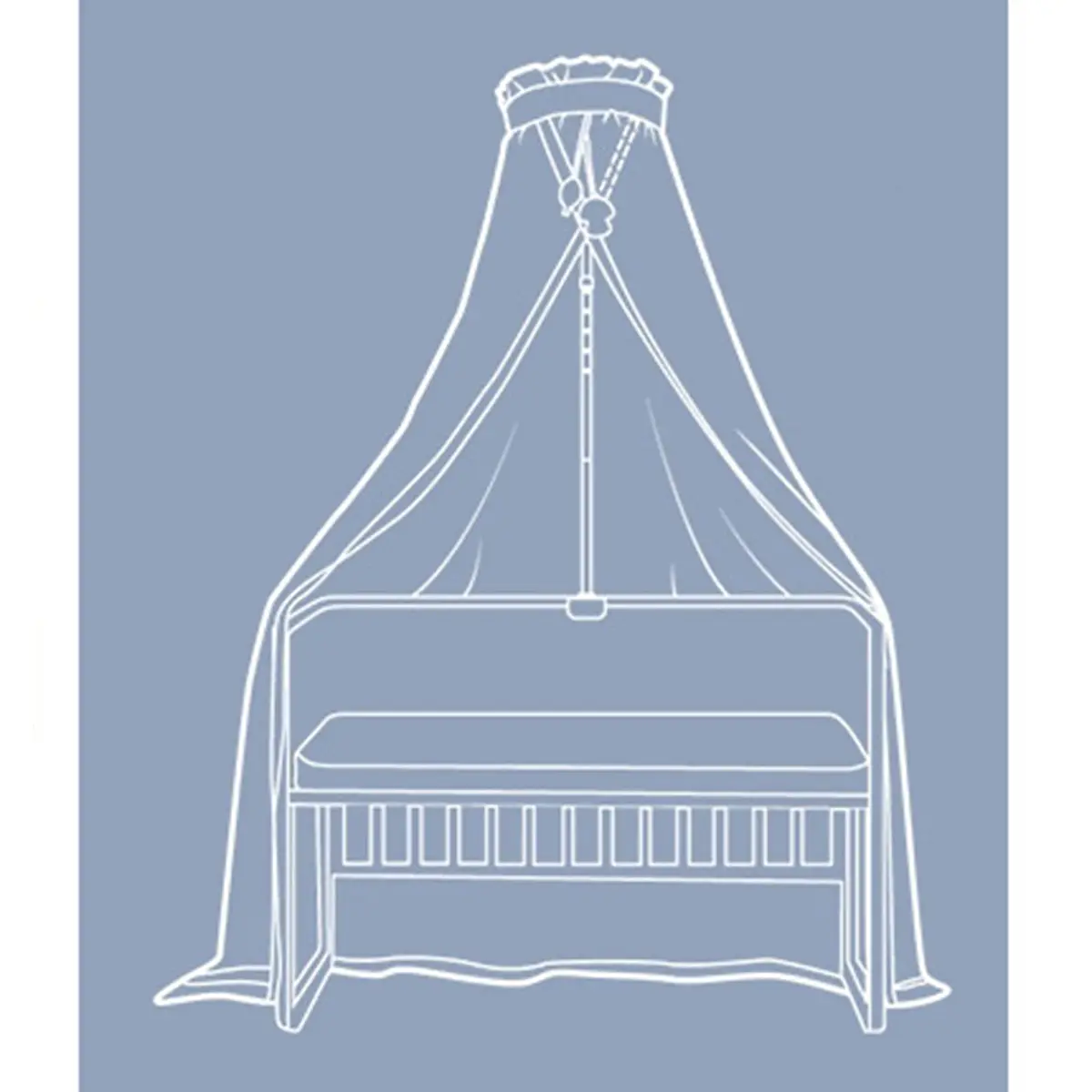 Cdycam Baby Infant Toddler Bed Dome Mosquito Net Frame 35*220*550CM | Breathable Cotton Mesh for Baby Sleep - view 4