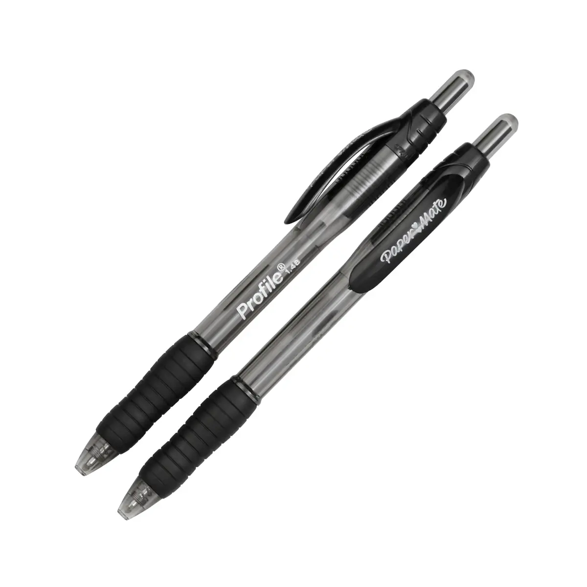 Paper Mate Profile Retractable Ballpoint Pen 2-Pack | Bold Black Ink, 1.4mm Line Width, Refillable, Office & School Supplies - view 2