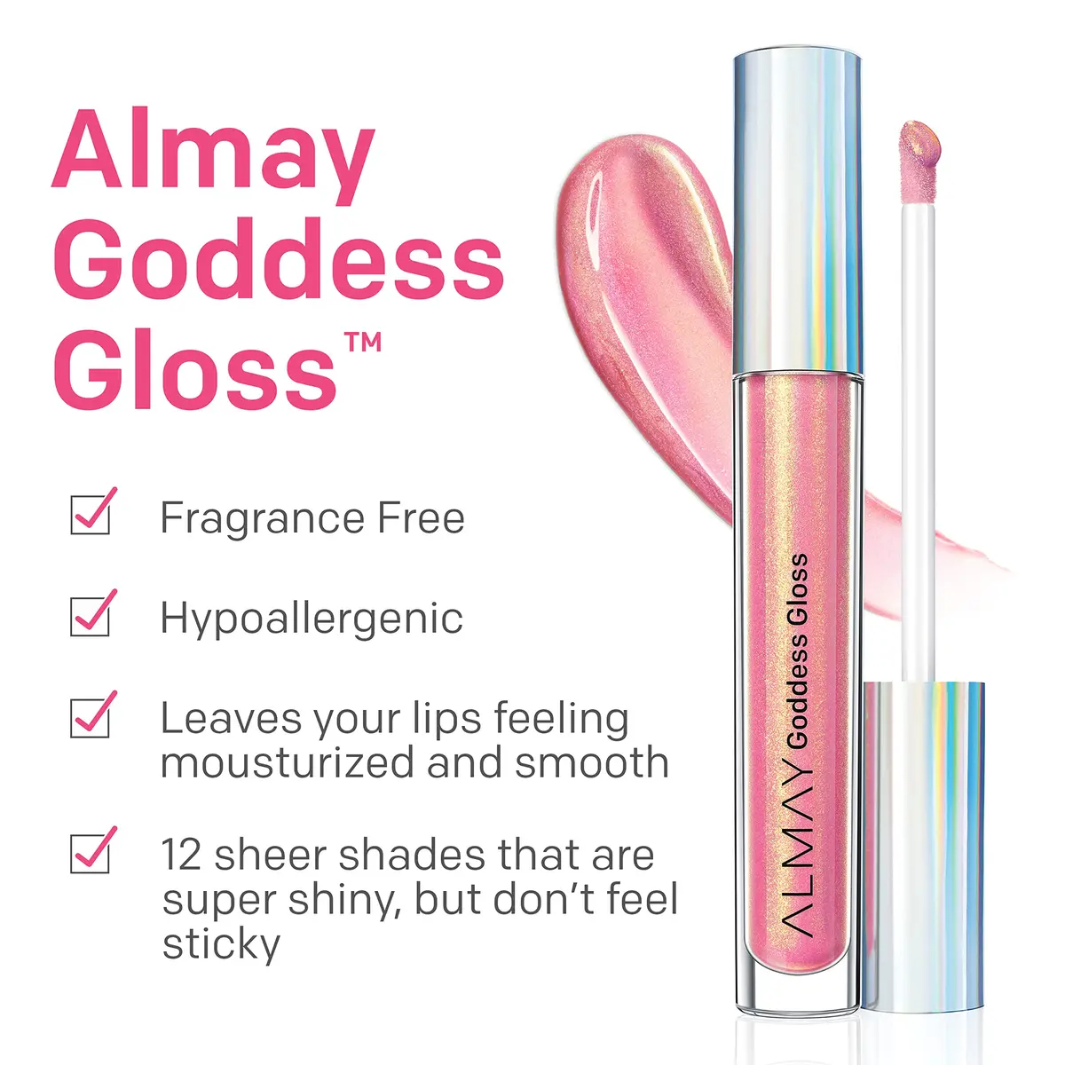 Almay Goddess Gloss Fairy 0.9 oz. Lip Gloss | Sheer, Layerable, Hypoallergenic - view 2