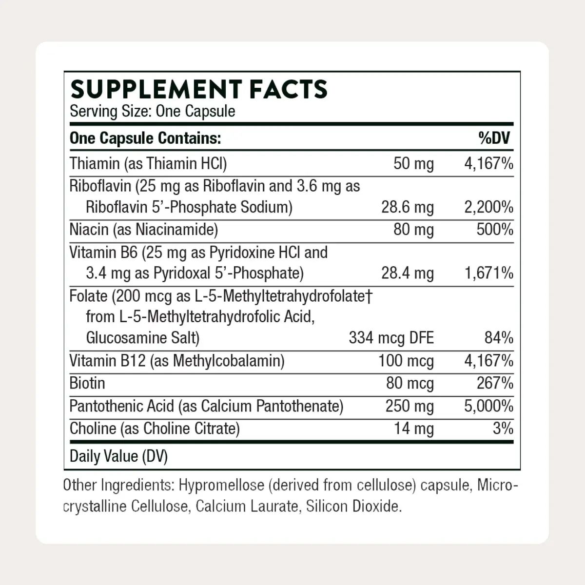 Thorne Stress B-Complex 60 Capsules | Supports Stress & Adrenal Function - view 2