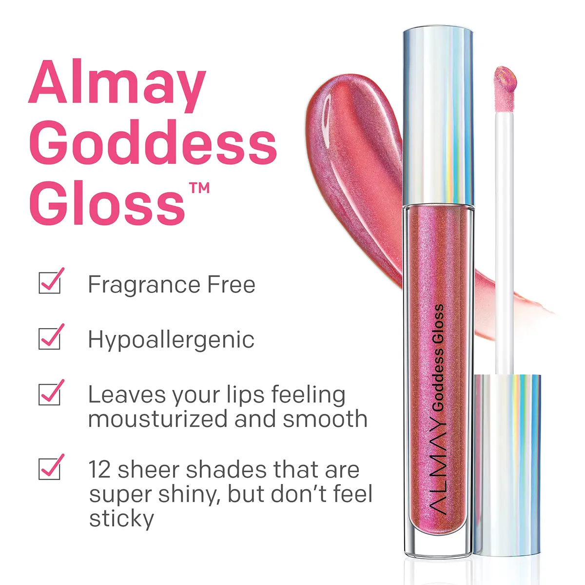 Almay Lip Gloss, 0.9 Fl Oz | High-Gloss, Hypoallergenic, Layerable Shine - view 2