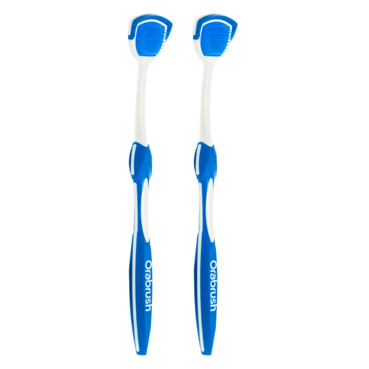 Orabrush Fresh Breath Tongue Cleaner 2 Count | Dual-Action Bristles & Scraper for Fresh Breath - main product image