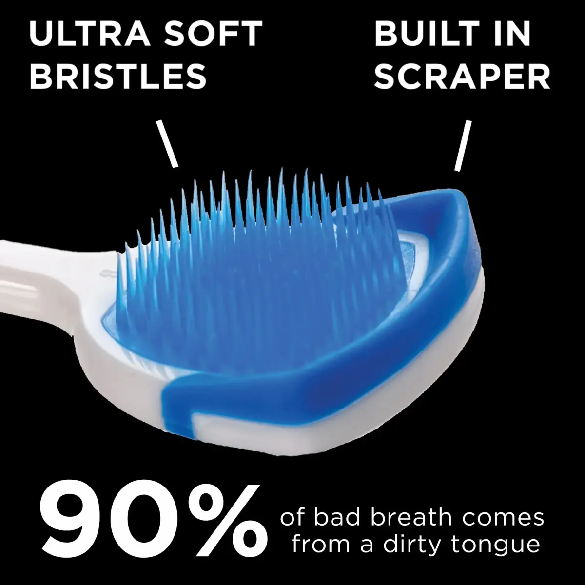 Orabrush Fresh Breath Tongue Cleaner 2 Count | Dual-Action Bristles & Scraper for Fresh Breath - view 2