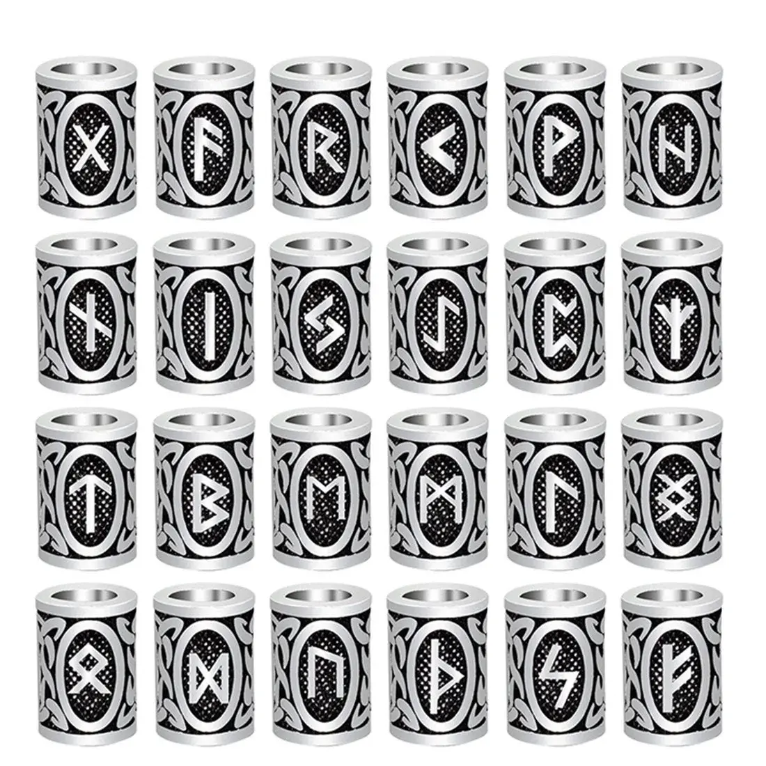 Modpion 24Pcs Viking Runes Beads | 6mm Hole Size - view 4