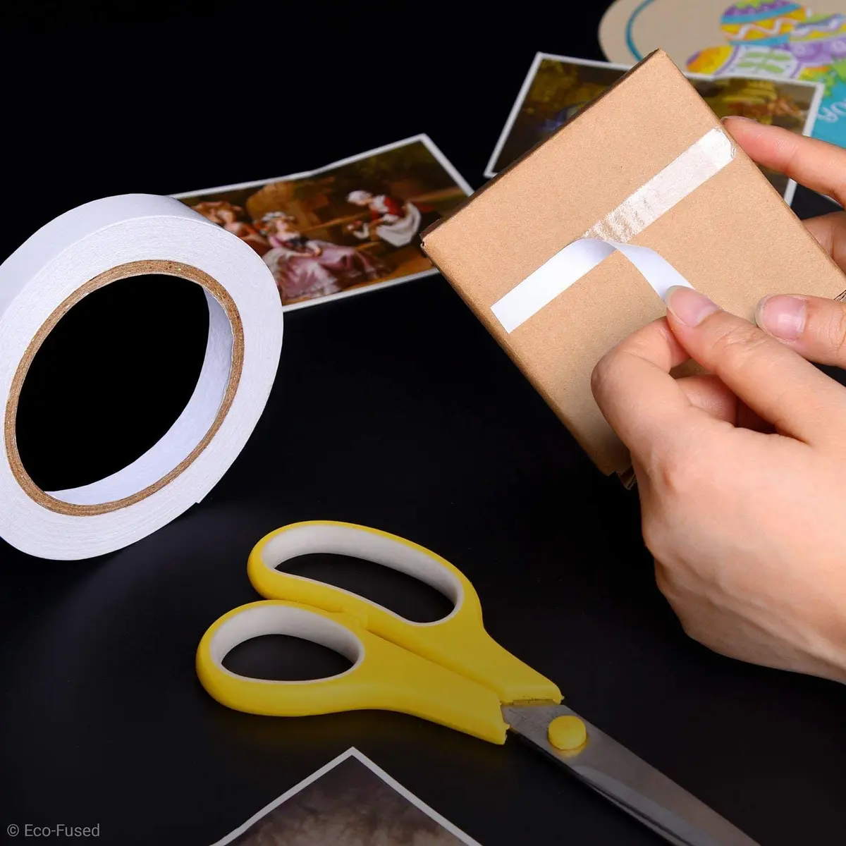 Eco-Fused Premium Double Sided Adhesive Tape 10mm (0.4 Inch) x 50m (55 Yards) | 2 Rolls for Arts, Crafts & Office - view 4