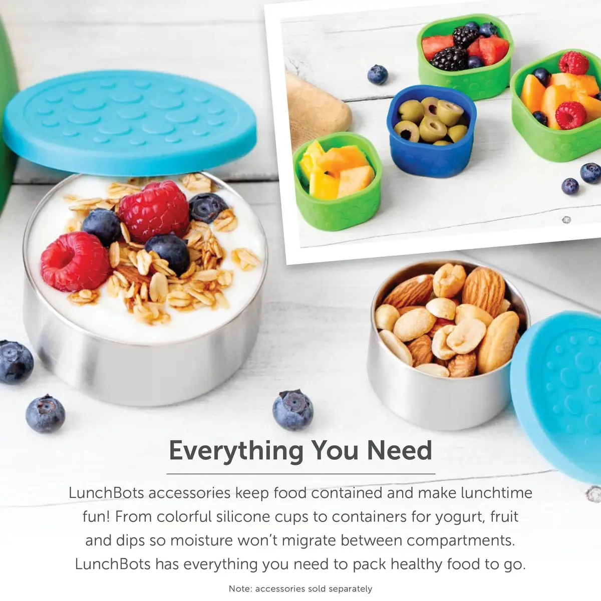 LunchBots Small Stainless Steel Kids Bento Box 4-Section 16oz | Compact, Durable & Safe for Kids - view 9