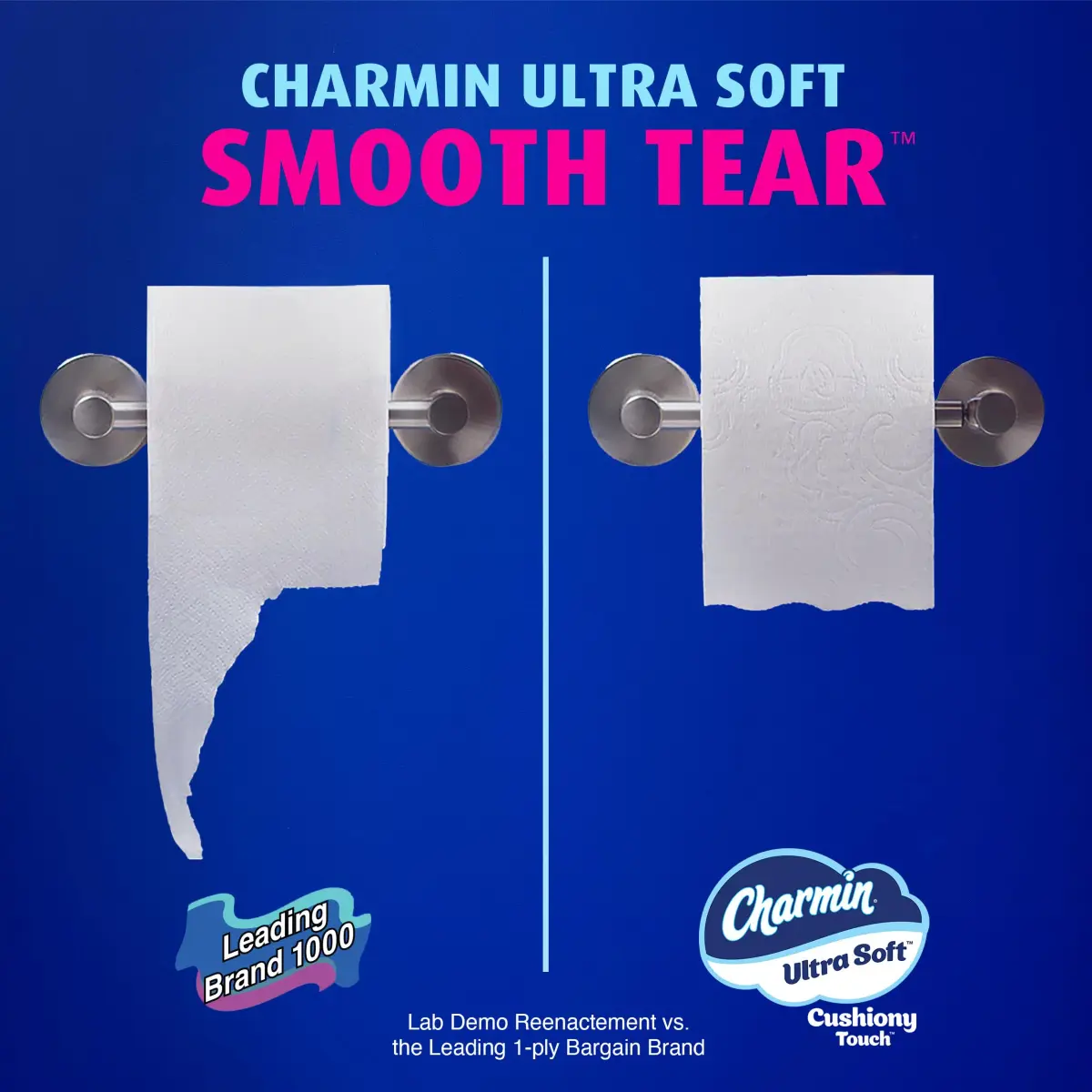 Charmin Ultra Soft Cushiony Touch Toilet Paper, 18 Family Mega Rolls (4806 Sheets Total) | 2-Ply, Unscented, Septic-Safe - view 8