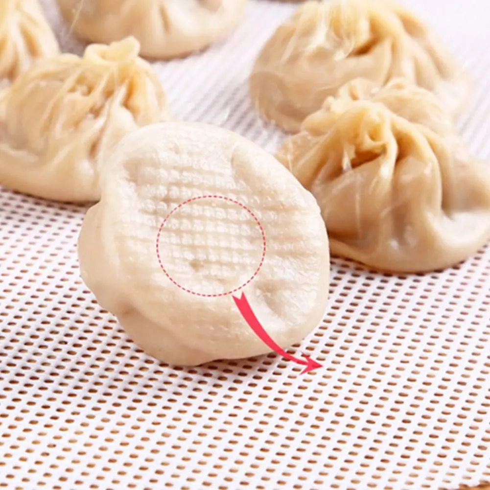 Inchant Reusable Silicone Steamer Mats 3-Pack (60cm x 40cm / 23.6" x 15.7") | Non-Stick for Dumplings & Pastry - view 4